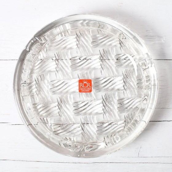 Image 1 of Vintage RCR kristallen asbak: Italiaans glas uit het midden van de 20e eeuw, jaren 90