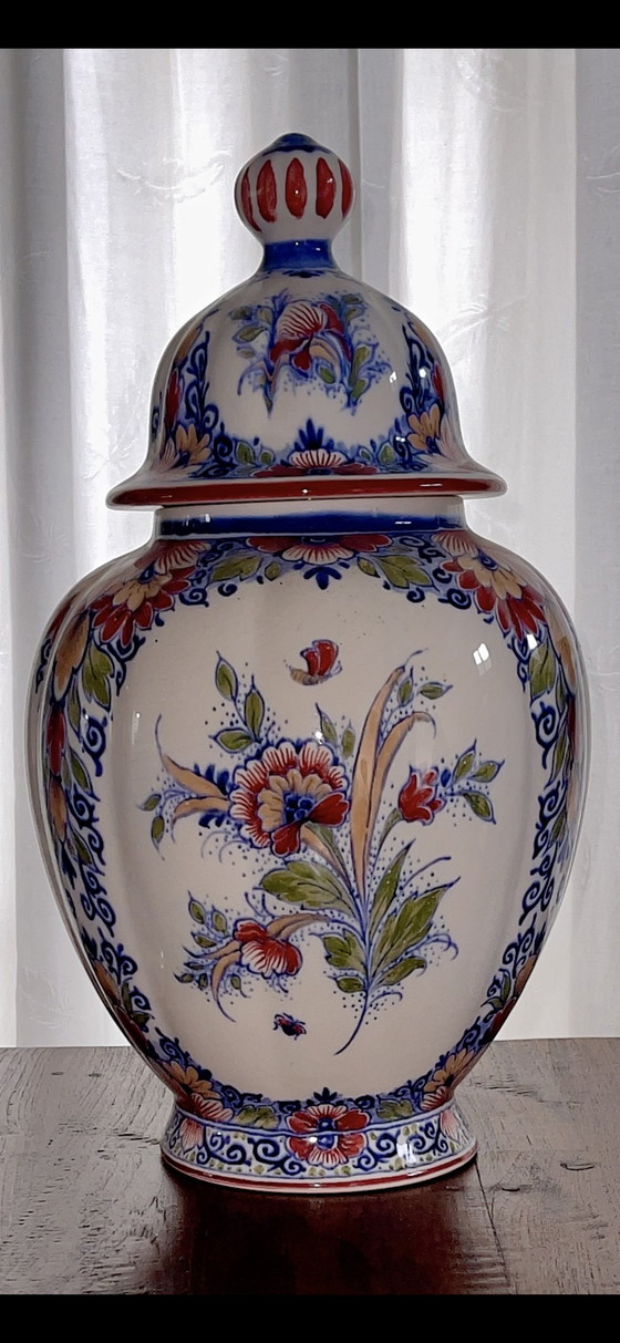 Image 1 of Wunderschönes Set polychromer Delfter Vasen