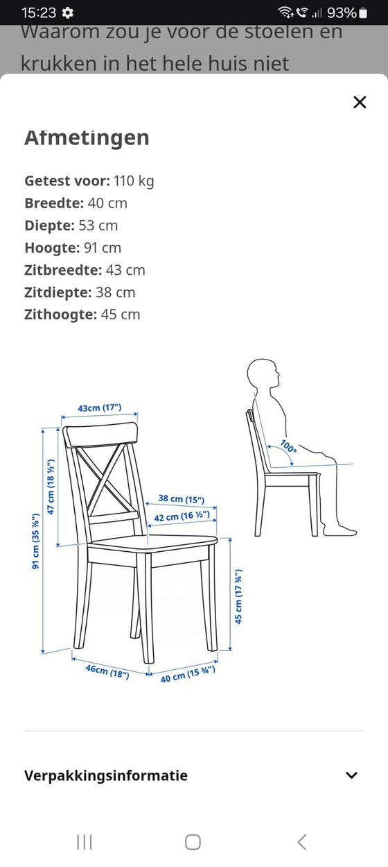 Image 1 of Sedie da pranzo in legno nero offerte come set