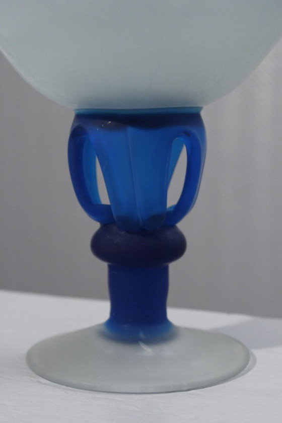 Image 1 of Blown glass fruit bowl, known as Scavo Murano, Italy, 1980s