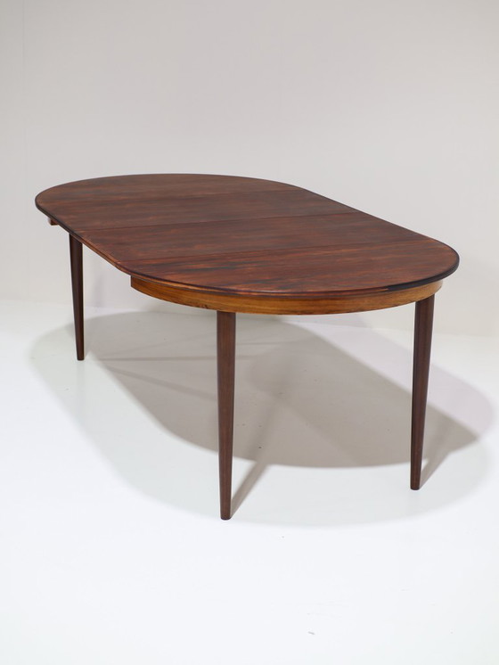 Image 1 of Extendable round dining table Skovmand & Andersen rosewood vintage