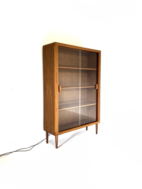 Vetrina vintage XL danese in teak, CFC Silkeborg '80 – Vetrine, Glass, Wood (photo 3 of 15)