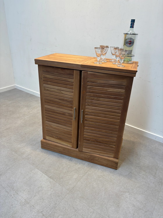 Outdoor Bar in Teak Foldable – Wall cabinet (photo 3 of 5)