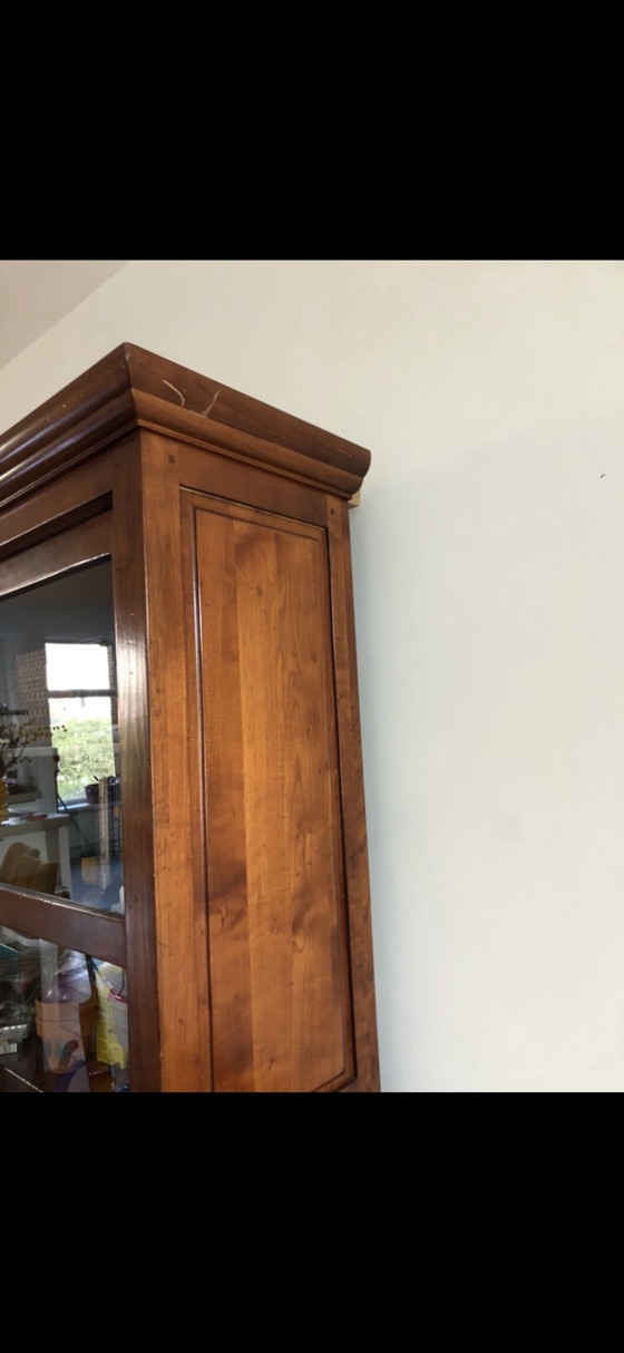 Image 1 of Display case cherry wood bookcase