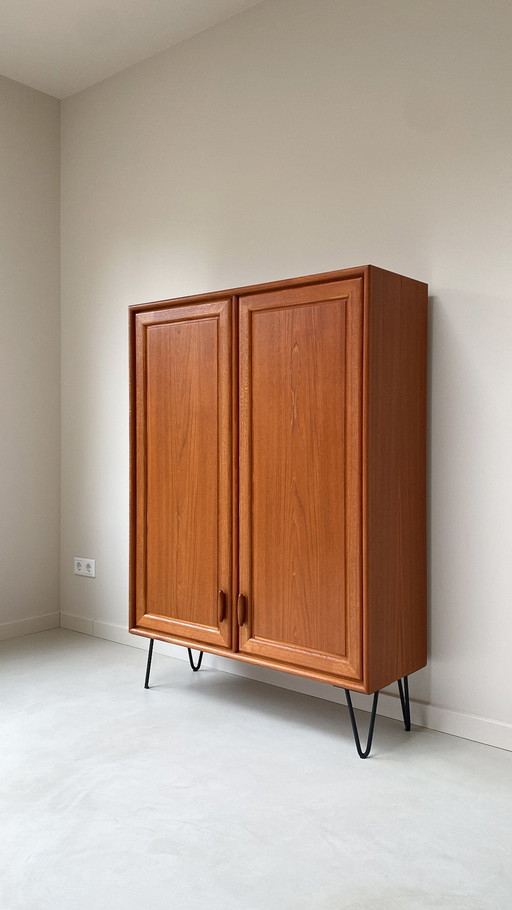 Teak Wooden High 2 Door Cupboard / High board from RT Möbel