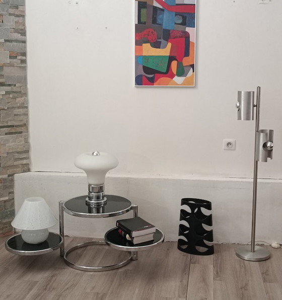 Lámpara con forma de hongo, estilo era espacial, Murano, Italia, década de 1970. – Lámparas de mesa (photo 10 of 10)
