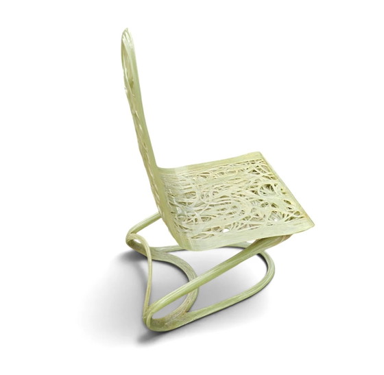 Plastic / polyester hand made chair / 1990s – Adjustable recliner chair (photo 7 of 8)