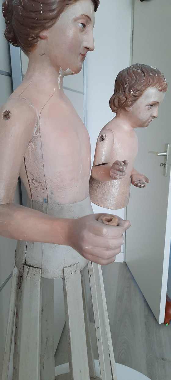 Image 1 of Belle Vierge à l'Enfant du XIXe siècle