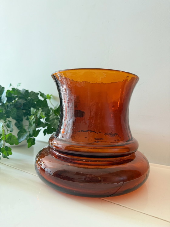 Vaso brutalista color ambra – Vasi, Vetro (photo 5 of 5)