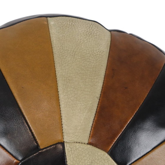 Cuscino rotondo vintage patchwork double-face Skai in similpelle 44 cm – Cuscini (photo 11 of 15)