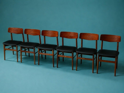 Findahl "Mosbøl" eetkamerstoel teak/beuken – eetkamerstoelen, Wood, Skai