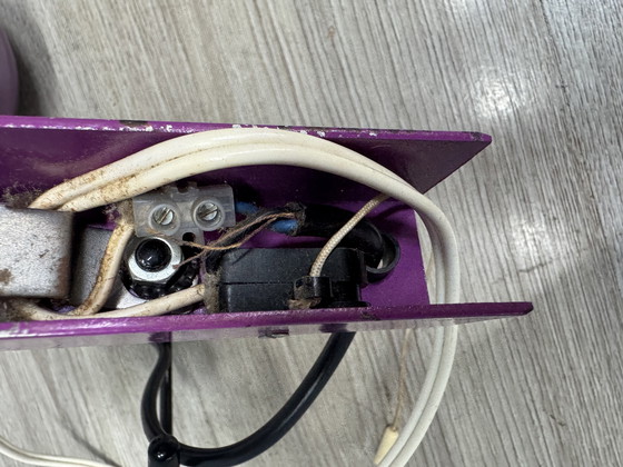 Image 1 of Purple wall lamp in retro Gepo style