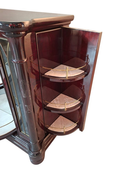 Image 1 of Zeldzame jaren '70 "MASTRO CAPPELLINI" mahoniehouten draaibare barkast