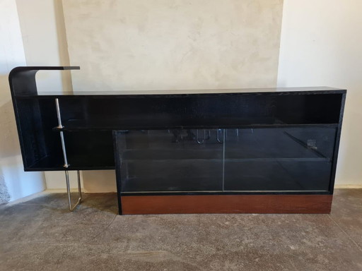 Funktionalistisches Sideboard / Bücherregal mit Regalen, Tschechoslowakei, 1930er Jahre