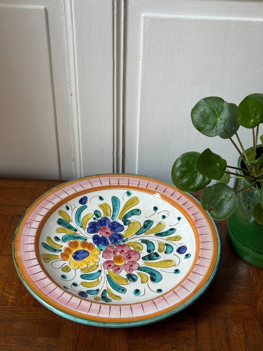 Floral Mediterranean ceramic dish