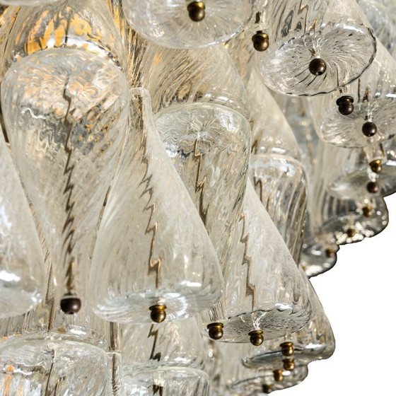 Image 1 of Lámpara de araña de los años 60 del icónico Hotel Hilton de Ámsterdam. Atribuida a Seguso.