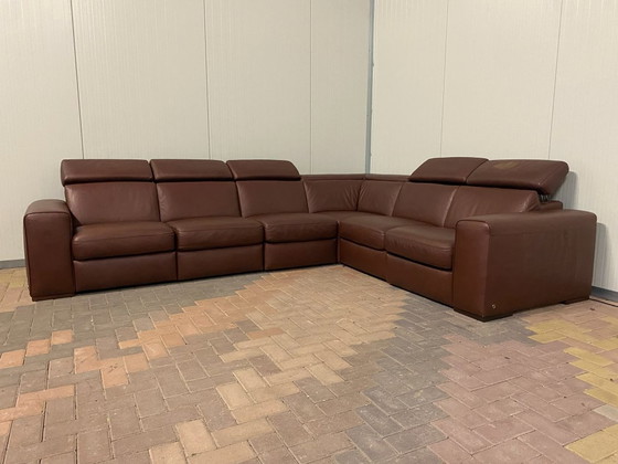 Divano angolare relax in pelle Natuzzi Editions B760 – Poggiatesta regolabili – Pelle pieno fiore premium (photo 4 of 13)