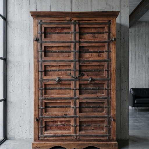 Antieke Indiase kast – opbergkast, Wood (photo 2 of 5)