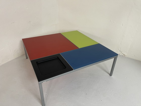 Tableau Mondrian Ciacci vintage en Italie vers 1980. – Tables basses, Glass, Metal (photo 4 of 15)