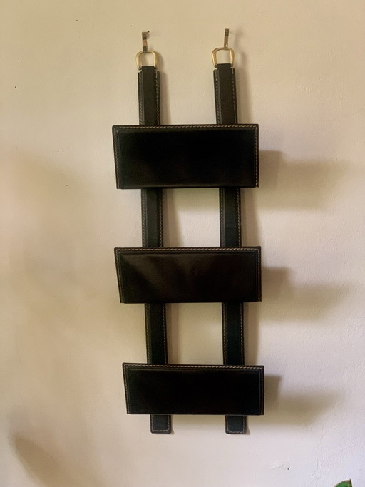 Rarissimo Portadocumenti da parete con 3 scomparti — Jacques Adnet (c. 1955)