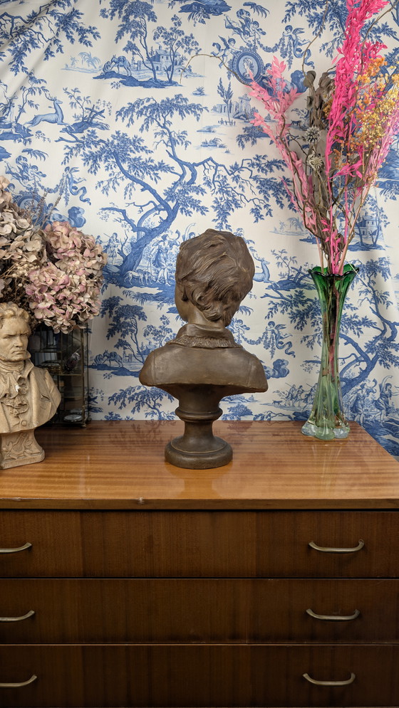 Image 1 of Buste en Terre Cuite d'Alexandre Brongniart d'Après Jean-Antoine Houdon