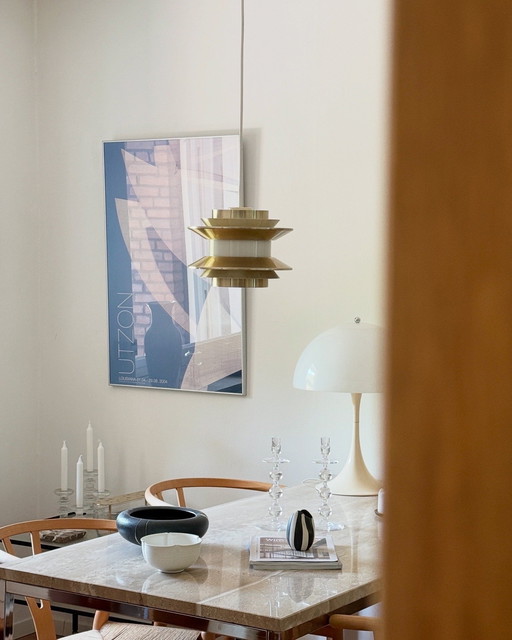 Granhaga Brass Pendant Lamp Swedish model Trava Design Carl Thore