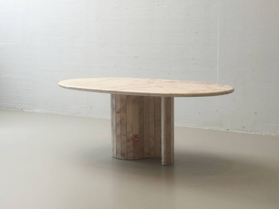 Mesa de comedor de cuarzo rosa, fabricada en Italia en la década de 1980. – made in italy, Mesas de comedor (photo 9 of 17)