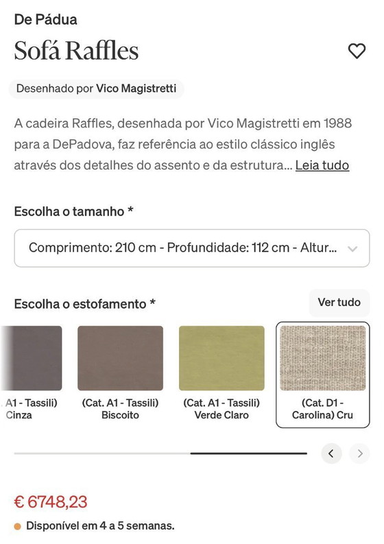 Image 1 of DePadova Raffles 2-Sitzer-Sofa