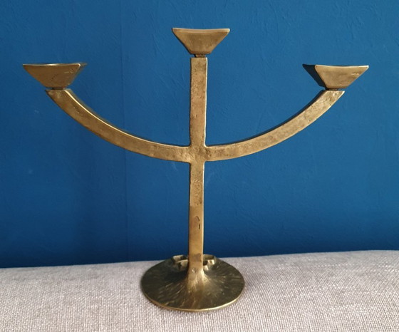 Image 1 of Kurt Jesch Amadeo brutalist 3-light candelabra