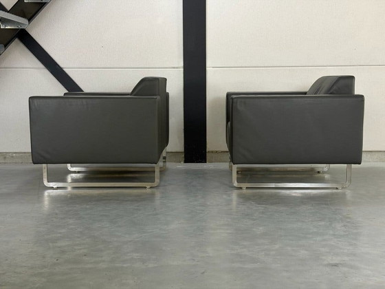 Artifort Mare Poltrone - set di 2 - ottime condizioni – polished steel, Pelle (photo 5 of 10)