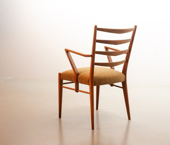 Zwei Cees Braakman Stühle im niederländischen Mid-Century-Design, massive Holzsessel mit Leiterrahmen und (photo 19 of 21)