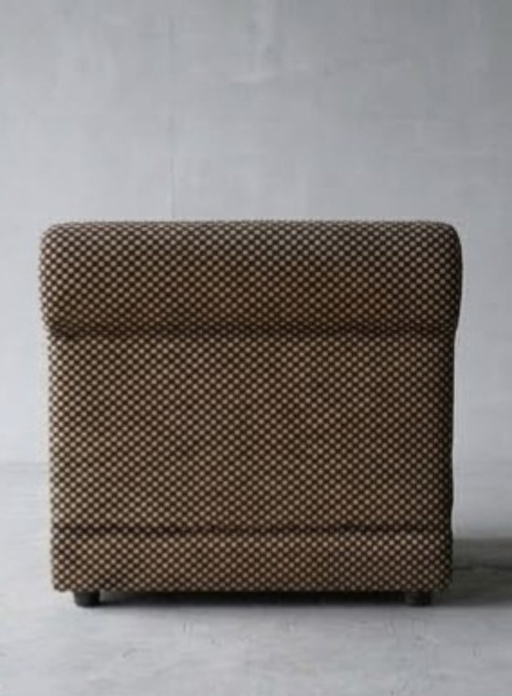 Fauteuil Vintage/Rétro Élégant Avec Pouf Assorti – Tweed Pied-de-poule – Bancs, Wool (photo 4 of 5)