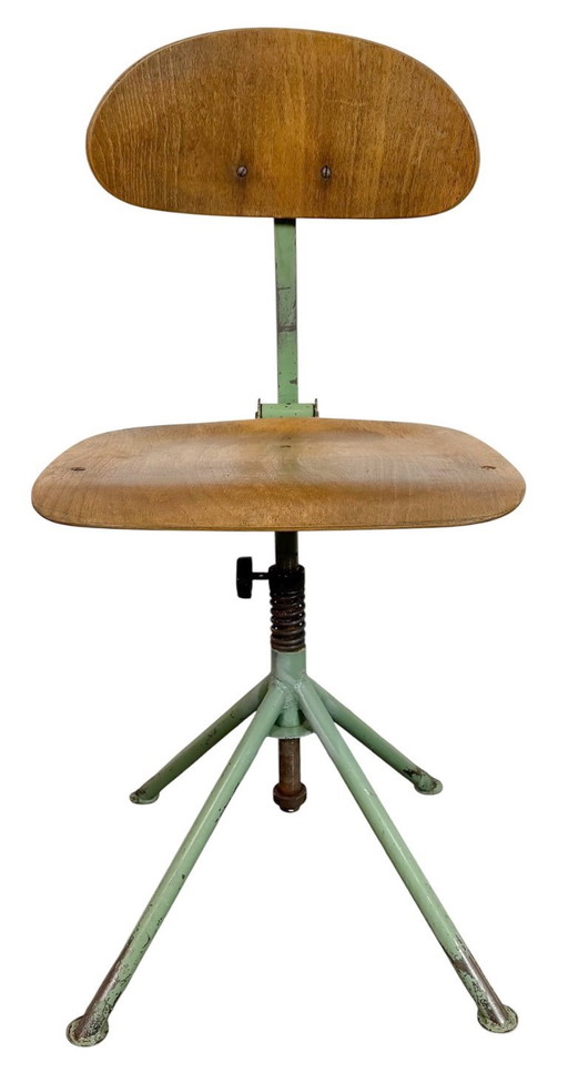 Green Industrial Workshop Chair, 1950s