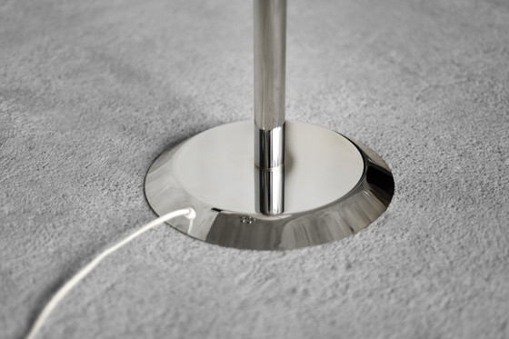 Image 1 of Rare lampadaire suédois vintage en chrome et acrylique blanc NAFA type 504 de Nybro Armaturfabrik, années 1970