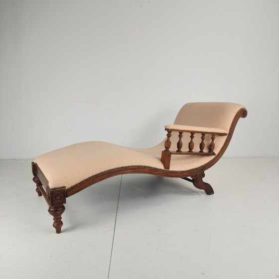 Image 1 of Chaise longue / divano letto antico della fine del XIX secolo - Inghilterra