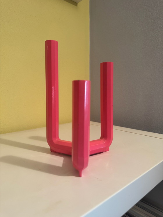 IKEA PS 2017 Hot Pink 3-Arm Candle Holder – Henrik Preutz – Metal (photo 3 of 6)