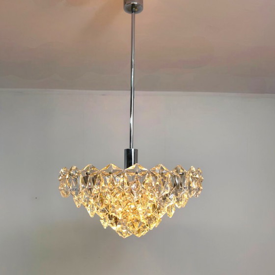 Image 1 of Kinkeldey XL chandelier 60s cut glass mid century