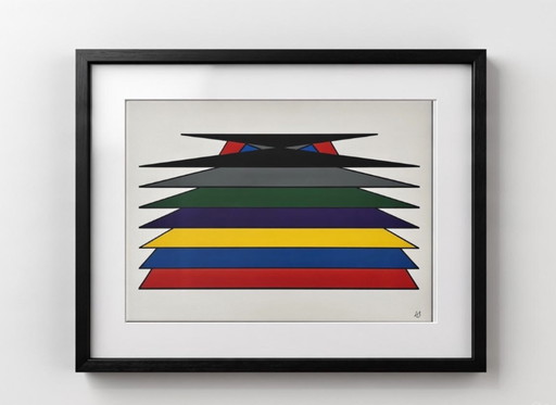 Painting Stacked Harmony (Geometric Abstract)