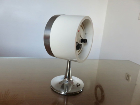 RHYTHM alarm clock Japan, tulip base, 1970, pop, space age, Decorative Objects, Plastic, Blue (photo 10 of 13)