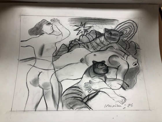 Image 1 of Corneille krijttekening 