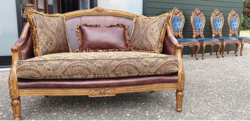 Klassiek Noten Bank – banken, Leather, Textile (photo 2 of 5)