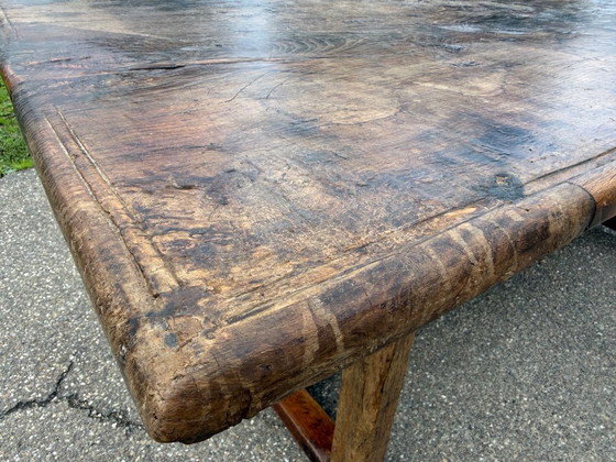 Tavolo da fattoria antico / Tavolo da pranzo / Francese / Spagnolo – Tavoli da pranzo, Wood (photo 2 of 7)