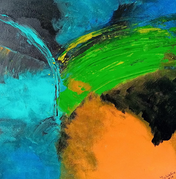 Image 1 of 2 Modern Abstract Paintings