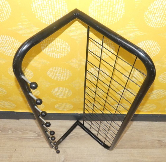 Image 1 of  Vintage 80s kapstok Viktor stijl Niels Gammelgaard voor IKEA- Zwarte metalen kapstok van staaldraad