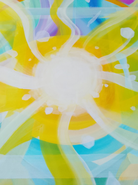 Image 1 of Peinture acrylique « Solaris » 100x100cm