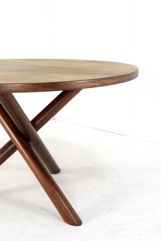 Image 1 of Gerard Geytenbeek 'Plataan' eettafel vintage 