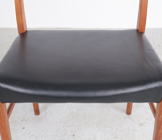 Image 1 of Set of 3 teak and leather chairs by Arne Wahl Iversen