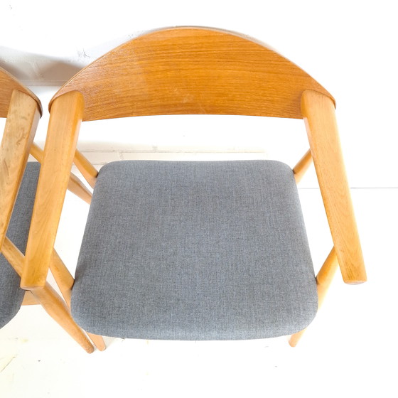 Image 1 of 3 sedie vintage in legno di design moderno di metà secolo, anni '60