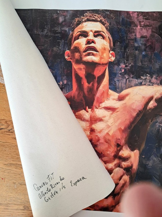 Alberto Ricardo - Cristiano Ronaldo 3 - Artist lithograph – Lithographs & prints, Canvas (photo 7 of 14)