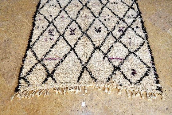 Image 1 of  Tapis marocain vintage Beni Ourain - 235 x 143 cm